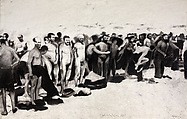 Holocaust Series #16: Disrobe! Line Up!, Marty J. Kalb  American, Charcoal and white chalk on paper