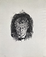 Self-Portrait, Max Beckmann German, Lithograph