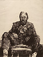 David Sylvester Seated, Avigdor Arikha Israeli, born Romania, Soft ground etching