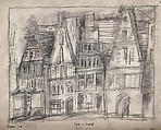 Houses in Lüneburg, Lyonel Charles Feininger American, Charcoal on paper