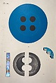Album series: Button March 1, 1996, Donald Sultan  American, Lithograph, woodcut, etching, and metal foil stamping on handmade paper