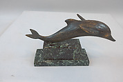 Maquette for Dolphin Fountain, Gaston Lachaise (American (born France) Paris 1882–1935 New York), Wood, painted, gilt