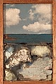 Seascape, Joe Brainard  American, Cut and pasted printed paper, painted wood and plaster fragments, and sand on wood