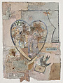 Valentine
, Joe Brainard  American, Cut and torn pasted papers, printed papers, metallic papers, flower petals with opaque watercolor, colored pencil, graphite and blue ballpoint on paper