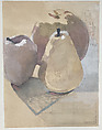 Pears and Apples, Joe Brainard  American, Watercolor, opaque watercolor, graphite, and colored pencil on paper