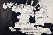 Page of Text, Hans Hofmann  American, born Germany, Brush and pen and black ink and opaque watercolor on paper