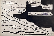 Page of Text, Hans Hofmann  American, born Germany, Brush and black ink and blue and black ballpoint pen with graphite on paper