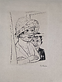 Lady with Boy, Max Beckmann  German, Drypoint