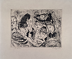 Café Scene, Max Beckmann German, Drypoint