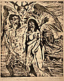Expulsion from Paradise from the portfolio ¦Biblical Scenes¦, Lovis Corinth  German, Woodcut