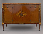Commode, The Company of Master Craftsmen, for W. & J. Sloane  American, Burlwood, mahogany, maple, tulipwood, rosewood, brass, paint, American