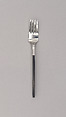 "Slimline" Dinner Fork, Marion Weeber  American, Stainless steel, phenol formaldehyde (Bakelite)