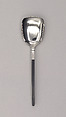 "Slimline" Serving Spoon, Marion Weeber  American, Stainless steel, phenol formaldehyde (Bakelite)