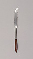 Knife, Marion Weeber  American, Stainless steel, phenol formaldehyde (Bakelite)