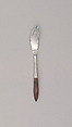 Butter knife, Marion Weeber  American, Stainless steel, phenol formaldehyde (Bakelite)