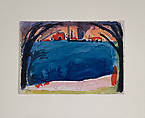 Sketch for Hudson River Painting, Oscar Bluemner American, born Germany, Watercolor on paper