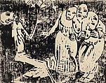 Death as Juggler, Christian Rohlfs German, Woodcut monotype