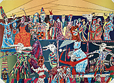 Jonkonnu Festival, Vincent D. Smith  American, Color offset lithograph