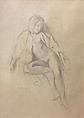 Study for the painting ¦Nude Resting¦, Balthus (Balthasar Klossowski) French, Graphite on paper