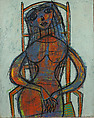 A Widow, Jean Dubuffet French, Oil on canvas