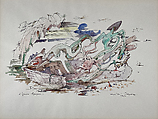 Lyrical Wreck, André Masson  French, Pen and black ink and watercolor on paper