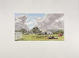 Spring Clouds, Ojai, California, Altoon Sultan  American, Drypoint with watercolor (hand-coloring)