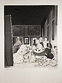 Picasso's meninas, from ¦Hommage à Picasso¦ portfolio, Richard Hamilton British, Hard, soft-ground and stipple etching, roulette, open-bite and lift-ground aquatint, drypoint and burnishing