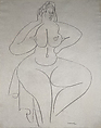 Female Nude, Gaston Lachaise American, Graphite on paper
