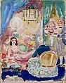 "Odette et Swann" Illustration to Proust's "La Recherche du Temps Perdu", Kees van Dongen French, Gouache and brush and black ink over graphite on paper