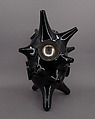 Standing Black Object No. 4, Michael Geersten (Danish, born Nakskov 1966), Earthenware, black glaze and platinum
