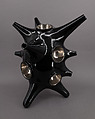 Standing Black Object No. 4, Michael Geersten (Danish, born Nakskov 1966), Earthenware, black glaze and platinum