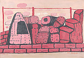 Roma, Philip Guston American, born Canada, Oil on paper mounted on canvas