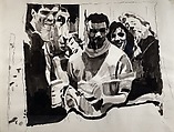 Untitled (Friends), Darrel Ellis  American, Watercolor over graphite on paper