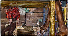 Southern Theme (The Room) No. III, Eldzier Cortor  American, Oil and gesso on panel