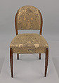 Side chair, Dominique (French), Palissander wood and silk, French
