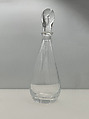 Decanter with stopper, Samuel L. Ayres (American, Dedham, Massachusetts 1913–1997 Lawrence, Massachusetts
), Crystal glass