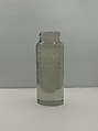 Toilet bottle, Venezia-Murano Company (Italian 1872–1909), Glass