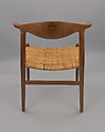 Chair, Hans J. Wegner (Danish, Tønder 1914–2007 Copenhagen), Walnut, cane