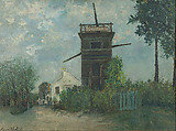 The Windmill at Sannois, Maurice Utrillo French, Oil on cardboard