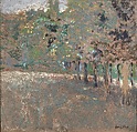 View of a Park during Rain, Edouard Vuillard  French, Pastel on paper