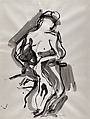 Figure Study, Number 2, Robert Ranieri  American, Brush and black ink and wash on paper