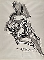 Nude, Robert Ranieri  American, Brush and black ink and wash on paper