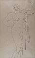Standing Male Nude, Gaston Lachaise American, Graphite on paper