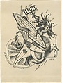 Unendlicher Regenschirm (Infinite Umbrella), Johannes Theodor Baargeld German, Ink on paper