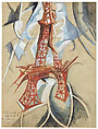 La Tour simultanée [Simultaneous Views of the Tower], Robert Delaunay  French, Gouache, pen and India ink and brown ink, colored pencils over pencil on parchment