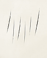 Spatial Concept, Expectations (Concetto Spaziale, Attese), Lucio Fontana (Italian, 1899–1968), Water-based paint on canvas with slashes