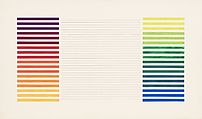 Post-Image Horizontal Color, Julio Le Parc Argentine, Opaque watercolor with graphite on board
