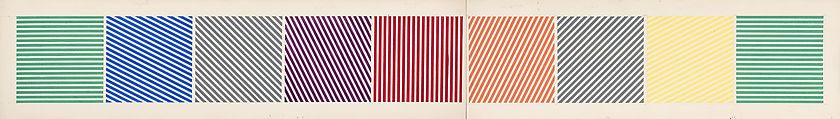 Rotation in Nine, Julio Le Parc Argentine, Opaque watercolor over graphite on board