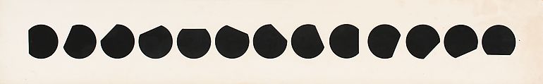 Segmented in Rotation, Julio Le Parc Argentine, Opaque watercolor with traces of graphite on board