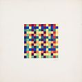 Spectrum of 14 Colors in 196 Squares, Julio Le Parc Argentine, Opaque watercolor with graphite on board